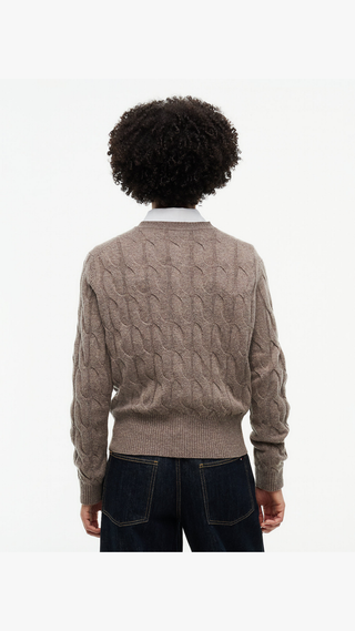Sweater Tommy Hilfiger Cable cardigan Café