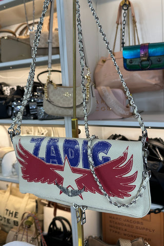 Crossbody Zadig & Voltaire Rock Grained Leather Cream
