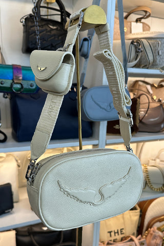 Crossbody Zadig & Voltaire Rock With You Grained Leather Flash Crema
