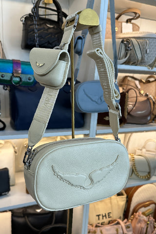Crossbody Zadig & Voltaire Rock With You Grained Leather Flash Crema