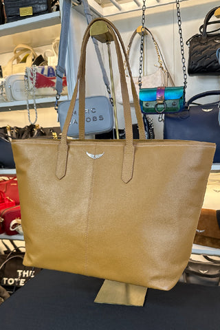 TOTE ZADIG&VOLTAIRE MICK WINGS GRAINED LEATHER HERITAGE