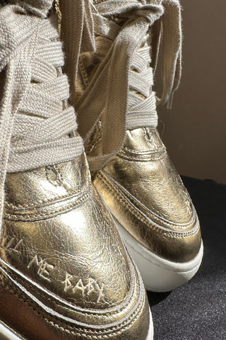 Zapatillas Zadig & Voltaire Wings Vintage Metal Graffiti Gold