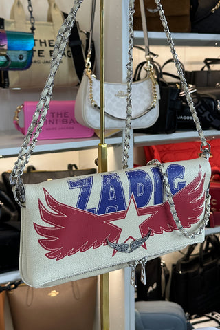 Crossbody Zadig & Voltaire Rock Grained Leather Cream
