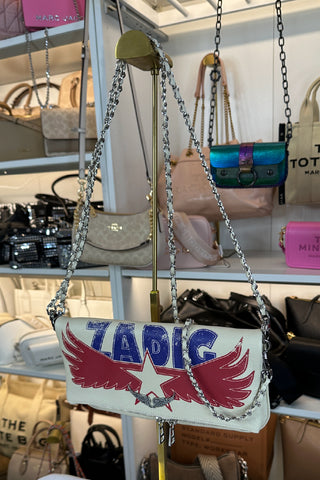 Crossbody Zadig & Voltaire Rock Grained Leather Cream