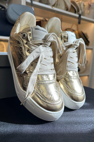 Zapatillas Zadig & Voltaire Wings Vintage Metal Graffiti Gold