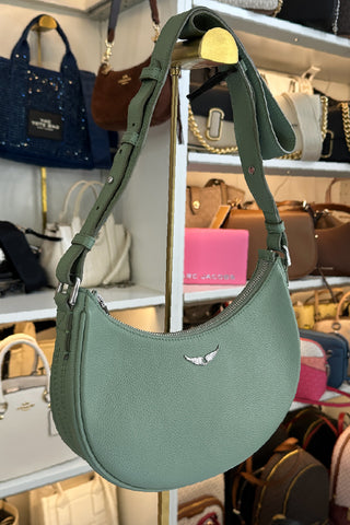 Cartera Zadig & Voltaire MOONVIBE GRAINED  LEATHER green