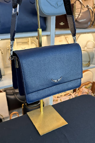 Tote Zadig & Voltaire Lolita Wings Grained Blue