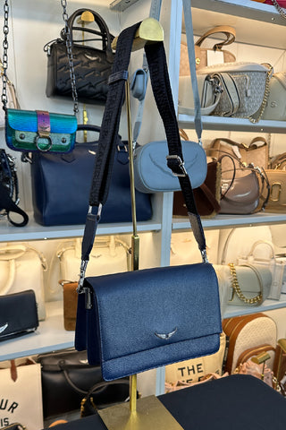 Tote Zadig & Voltaire Lolita Wings Grained Blue