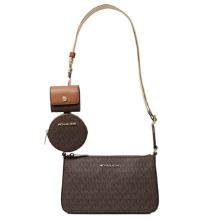 CROSSBODY MICHAEL KORS JET SET TRAVEL TECH ATTCH BROWN