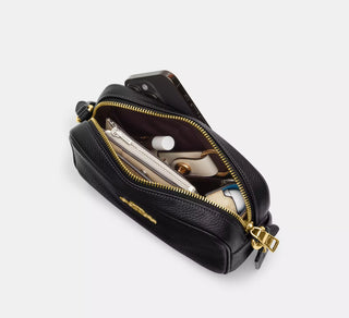 Crossbody Coach Mini Jamie Camera Bag In Signature Canvas/Gold/Walnut/Black