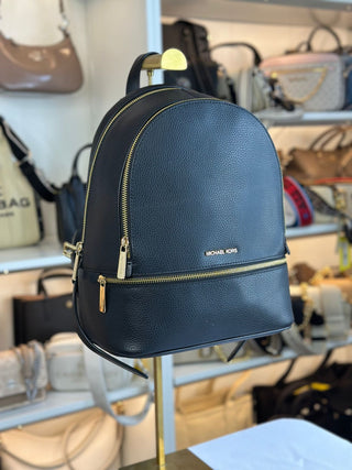 Mochila Michael Kors Rhea Medium Leather Black