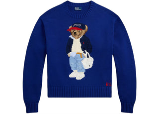 Sweater Ralph Lauren Bear Logo Azul