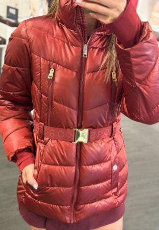 Parca Michael Kors Fall2025 Cherry Red