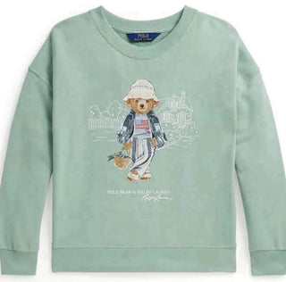 Poloron polo verde agua con oso
