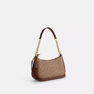 Cartera Coach Teri Shoulder Bag In Signature Canvas Brown