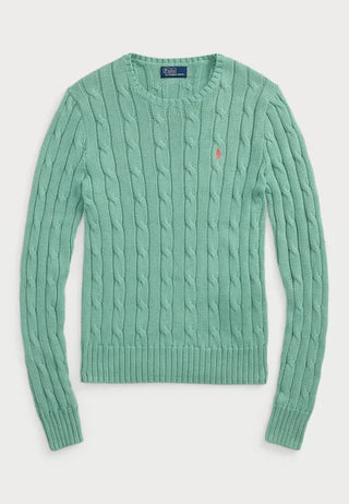 Sweater Polo Ralph Lauren Cable-Knit Cotton Celado