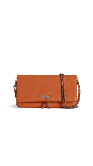 Crossbody Zadig & Voltaire Rock Grained Leather Sunset Naranjo