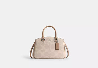 Cartera Coach Savannah Small Carryall Bag In Signature Canvas/Silver