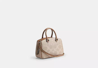 Cartera Coach Savannah Small Carryall Bag In Signature Canvas/Silver