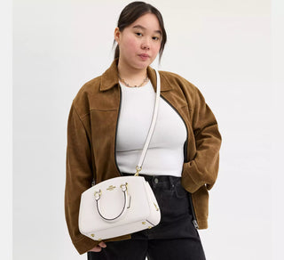 Cartera Coach Savannah Small Carryall Bag Pebbled Leather/Gold/Chalk