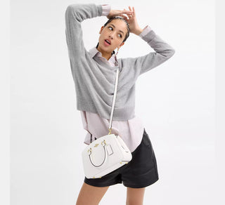 Cartera Coach Savannah Small Carryall Bag Pebbled Leather/Gold/Chalk