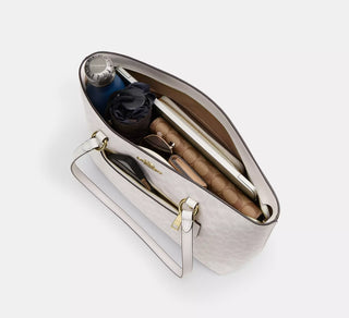 Tote Coach Station Tote Bag In Signature Canvas/Gold/White/Chalk