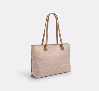 Tote Coach Station Tote Bag In Signature Canvas/Sand/Taupe