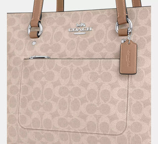 Tote Coach Station Tote Bag In Signature Canvas/Sand/Taupe