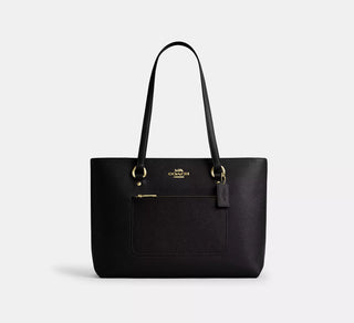 Tote Coach Station Tote Bag crossgrain leather/Gold/Black