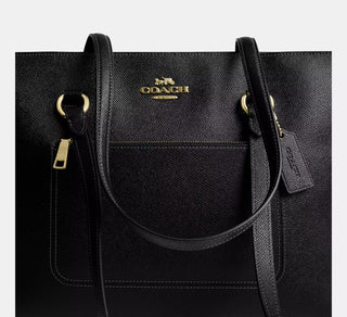 Tote Coach Station Tote Bag crossgrain leather/Gold/Black