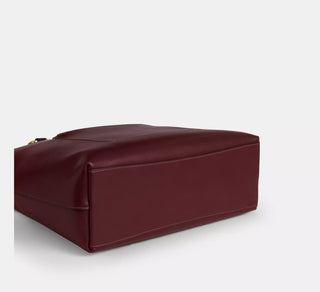 Tote Coach Station Tote Bag Smooth Leather/Gold/Maroon