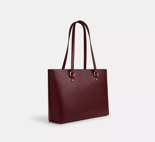 Tote Coach Station Tote Bag Smooth Leather/Gold/Maroon