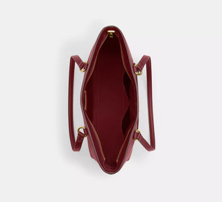 Tote Coach Station Tote Bag Smooth Leather/Gold/Maroon