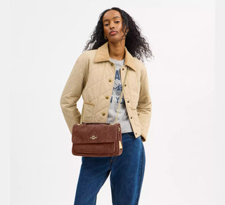 Crossbody Coach Elodie Crossbody Bag With Quilting Brown/Maple