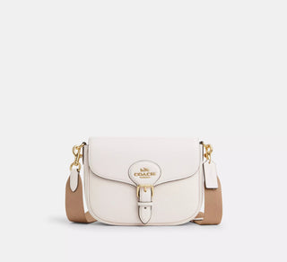 Cartera Coach Amelia pebbled leather/Gold/Chalk