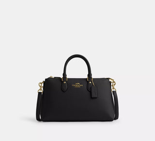 Cartera Coach Georgia Satchel Bag Pebbled Leather/Gold/Black