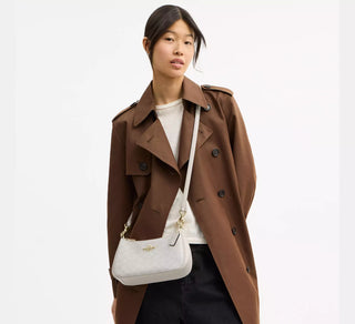 Cartera Coach Teri Shoulder Bag in Signature Canvas White/Chalk