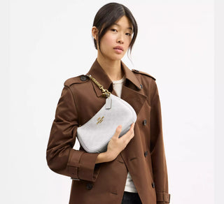 Cartera Coach Teri Shoulder Bag in Signature Canvas White/Chalk