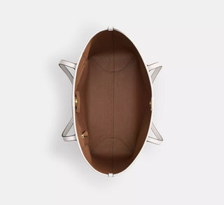Tote Coach City Tote Bag In Signature Canvas Gold/Sand/Chalk