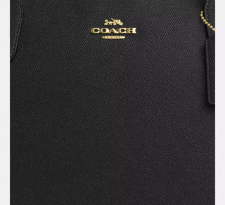 Tote Coach Fiona Zip Tote Bag Crossgrain Leather/Gold/Black