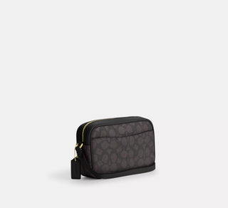 Crossbody Coach Mini Jamie Camera Bag In Signature Canvas/Gold/Walnut/Black