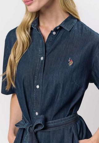 Vestido US POLO Denim Button Down Azul