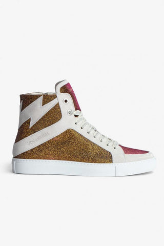 Zapatillas Zadig&voltaire high flash sparkle gold