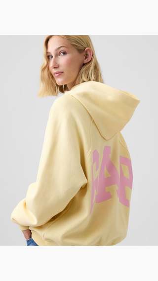 Hoodie Gap Oversized Logo Amarillo