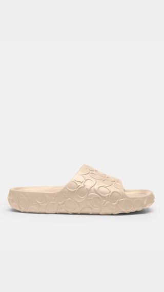 Chanclas Coach Bay Slides Beige