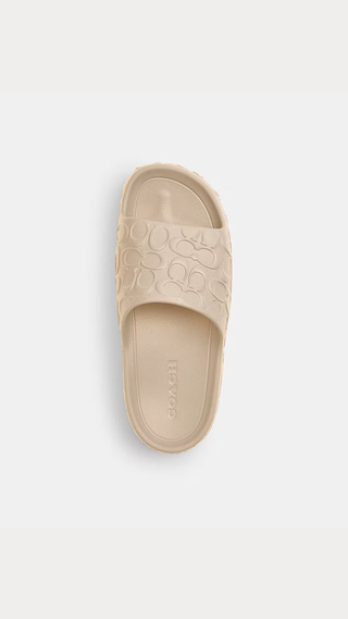 Chanclas Coach Bay Slides Beige