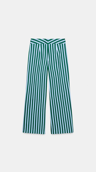 Pants Zara Striped Culotte Multicolor