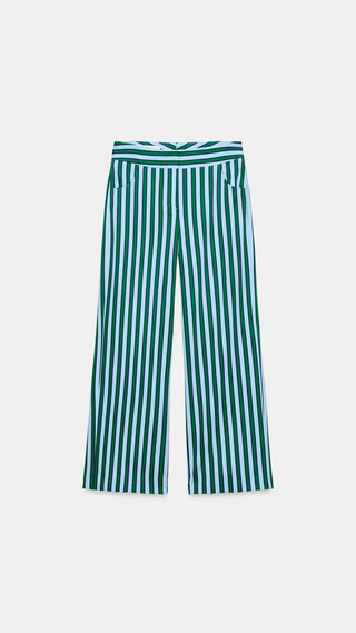 Pants Zara Striped Culotte Multicolor
