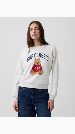 Sweatshirt Gap Relaxed Brannan Bear Blanco