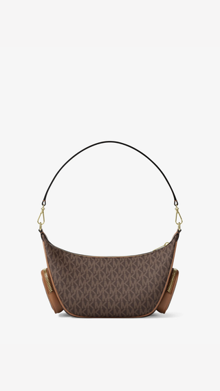Crossbody Michael Kors Merritt Logo Pequeño Café
